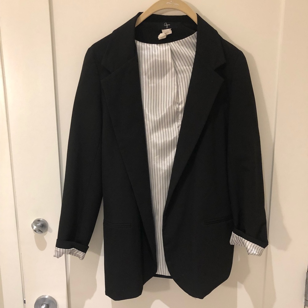 Aqua oversized boyfriend blazer